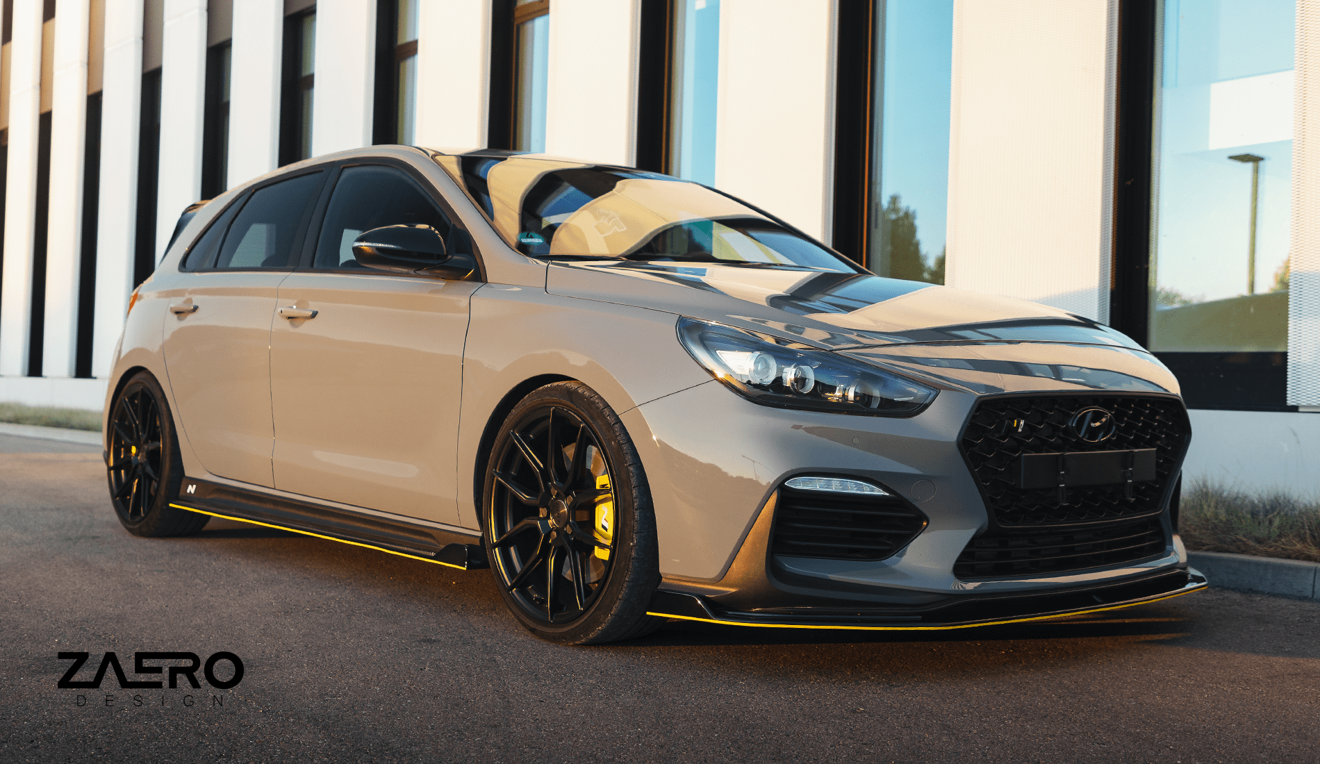 Zaero design evo-1 frontspoiler für hyundai i30N zaero-design-evo-1-frontspoiler-für-hyundai-i30n-frontlippe-front-lippe-lip-splitter-spoiler-schwert