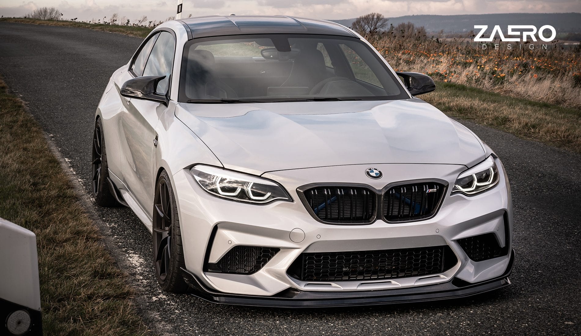EVO-R Front Splitter for BMW M2 F87 Competition ZAERO-DESIGN-EVO-R-FRONT-SPLITTER-FOR-BMW-M2-F87-COMPETITION-FRONT-LIP-SPOILER-BODY-KIT-BODY-KIT-EXTENSION