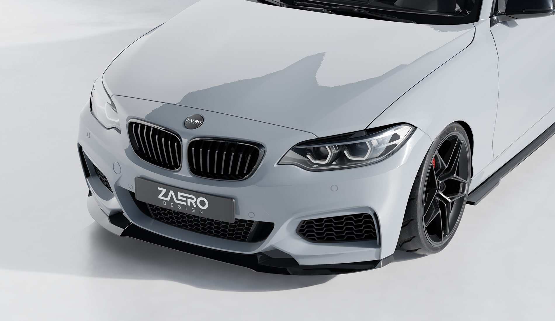 EVO-1 Front Lip for BMW 2-Series F22 | F23 ZAERO-DESIGN-EVO-1-FRONT-LIP-FOR-BMW-2-SERIES-F22-F23-SPLITTER-SPOILER-BODY-KIT-M235-M240