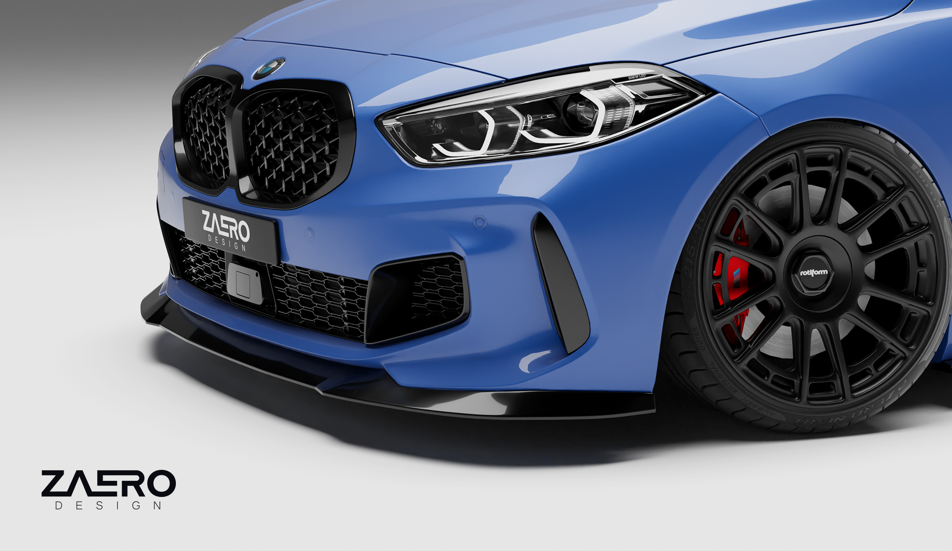 F40-12 zaero-design-evo-1-frontspoiler-für-bmw-1er-serie-116-118-120-125-m135-m140-f40-pre-lci-frontlippe-front-lippe-lip-splitter-spoiler-schwert-vorfacelift