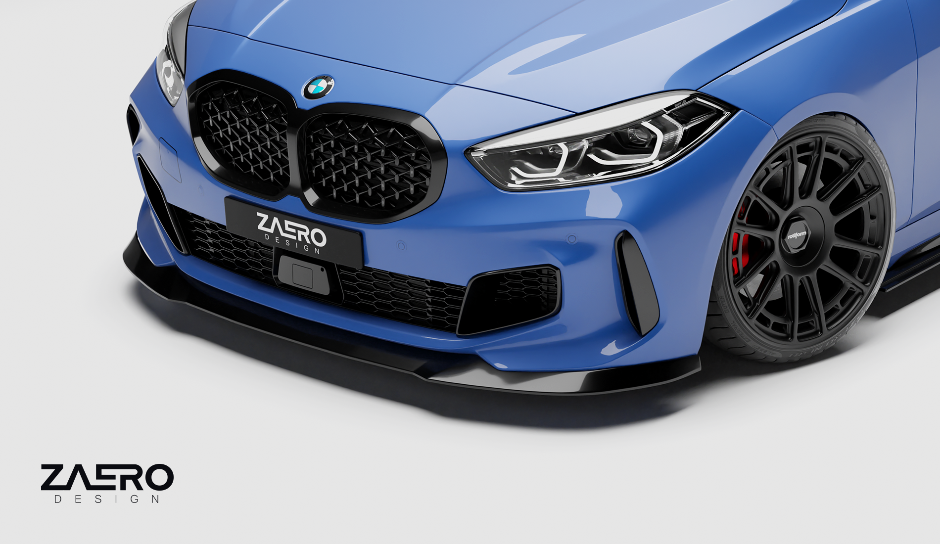 F40-14 zaero-design-evo-1-frontspoiler-für-bmw-1er-serie-116-118-120-125-m135-m140-f40-pre-lci-frontlippe-front-lippe-lip-splitter-spoiler-schwert-vorfacelift