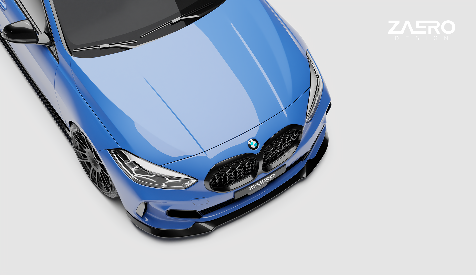 F40-28 zaero-design-evo-1-frontspoiler-für-bmw-1er-serie-116-118-120-125-m135-m140-f40-pre-lci-frontlippe-front-lippe-lip-splitter-spoiler-schwert-vorfacelift
