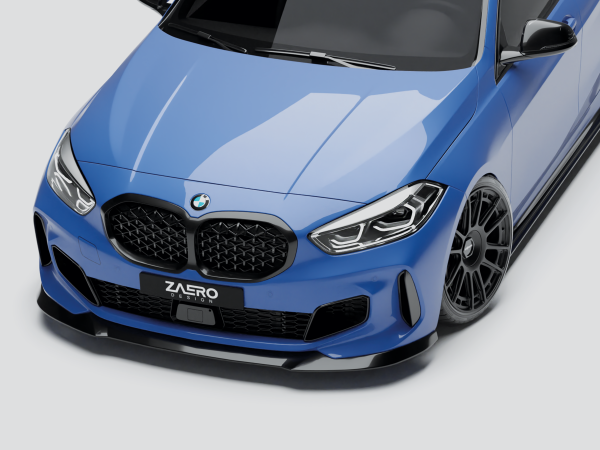 zaero-design-evo-1-frontspoiler-für-bmw-1er-serie-116-118-120-125-m135-m140-f40-pre-lci-frontlippe-front-lippe-lip-splitter-spoiler-schwert-vorfacelift