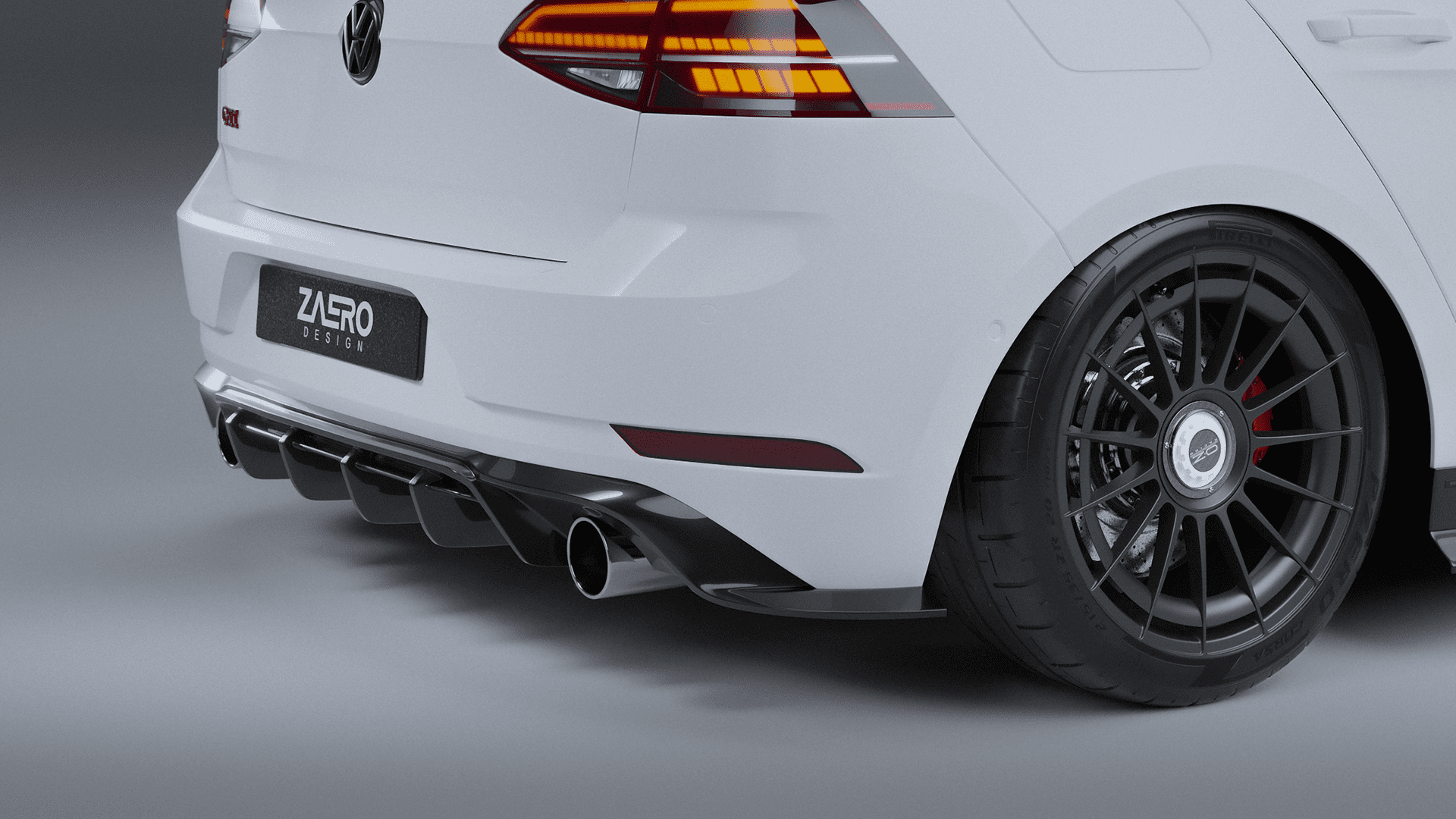 ZAERO DESIGN Diffusor für VW Golf 7.5 GTI volkswagen-vw-golf-7-75-gti-diffusor-rear-diffuser-heckspoiler-rear-wing-spoiler