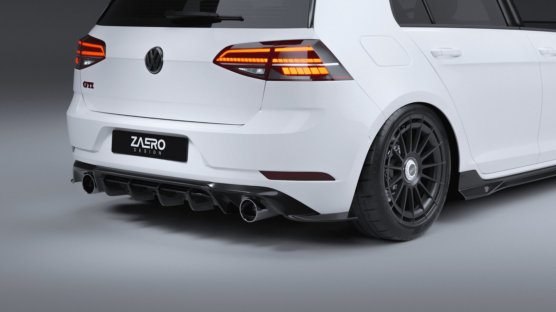 ZAERO DESIGN Diffusor für VW Golf 7.5 GTI volkswagen-vw-golf-7-75-gti-diffusor-rear-diffuser-heckspoiler-rear-wing-spoiler