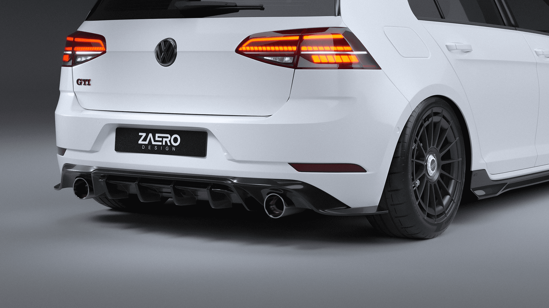 ZAERO DESIGN Diffusor für VW Golf 7.5 GTI volkswagen-vw-golf-7-75-gti-diffusor-rear-diffuser-heckspoiler-rear-wing-spoiler