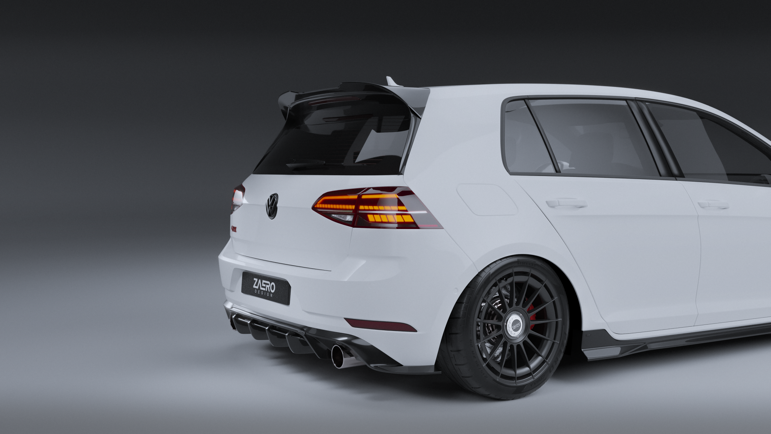 ZAERO DESIGN Diffusor für VW Golf 7.5 GTI volkswagen-vw-golf-7-75-gti-diffusor-rear-diffuser-heckspoiler-rear-wing-spoiler