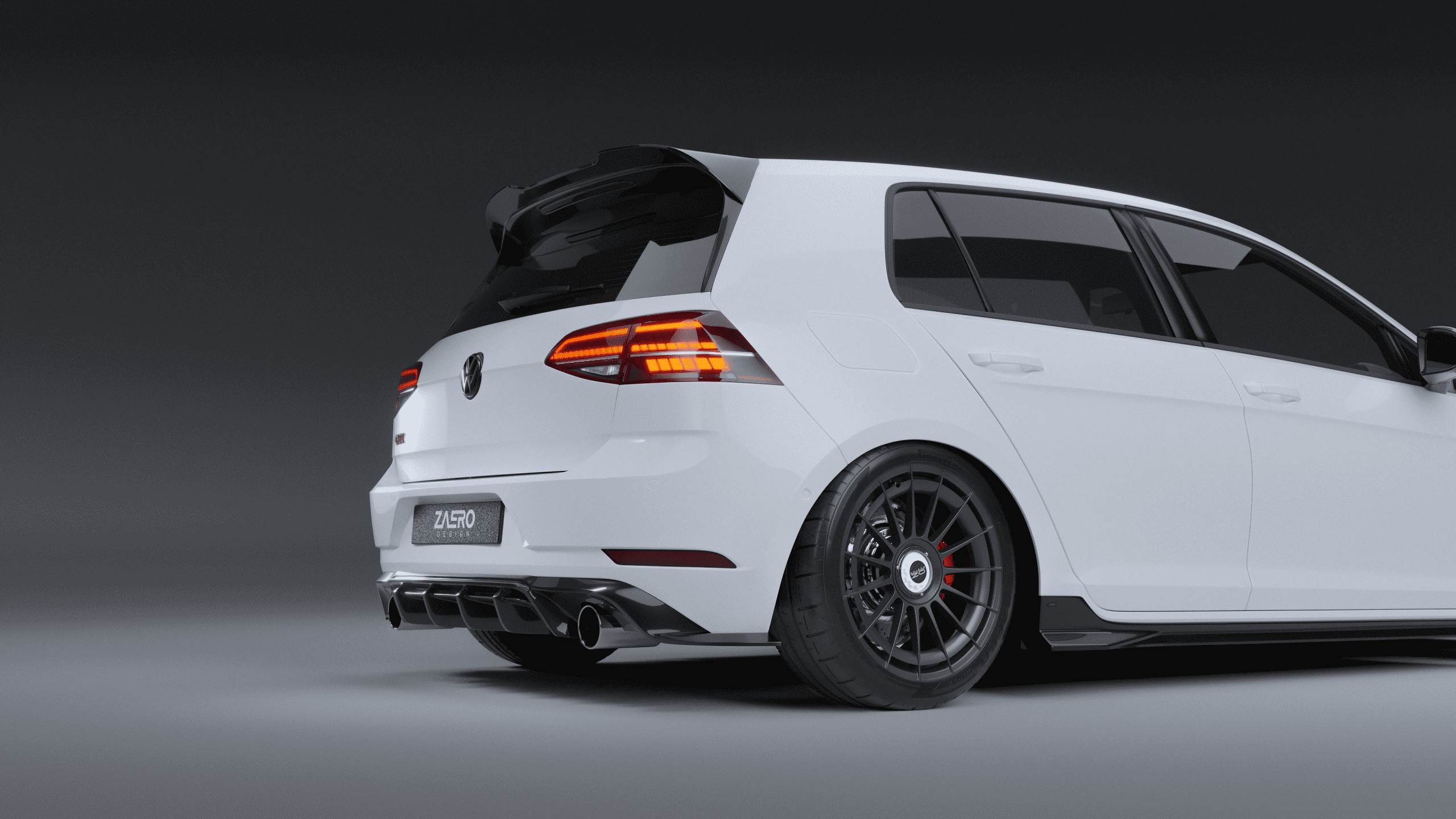 ZAERO DESIGN Diffusor für VW Golf 7.5 GTI volkswagen-vw-golf-7-75-gti-diffusor-rear-diffuser-heckspoiler-rear-wing-spoiler